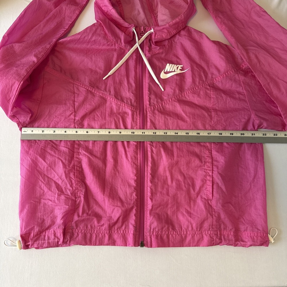 Nike Hot Pink Nylon Blend Hoodie Windrunner Jacket Women's S Running Athletic - Picture 7 of 13